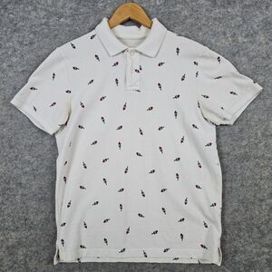 Aeropostale Youth Size M Ivory Polo Shirt 100% Cotton Popsicle Print Preppy Boys